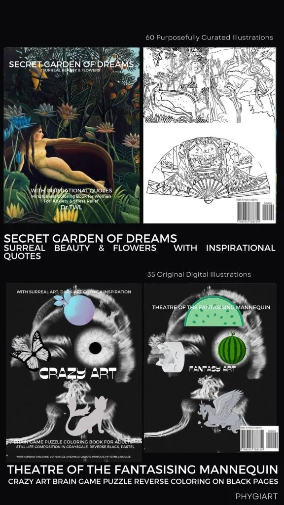 Secret Garden + Crazy Art Adult Coloring Books