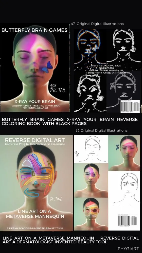 Butterfly Games + Reverse Adult Coloring Book