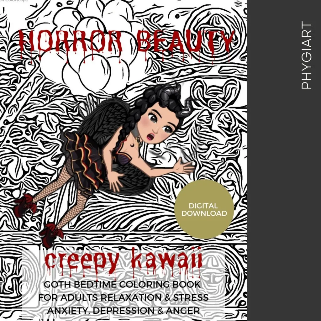 Beauty of Horror Adult Coloring Book