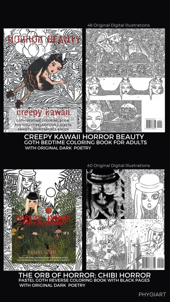 Horror Beauty Adult Coloring Books