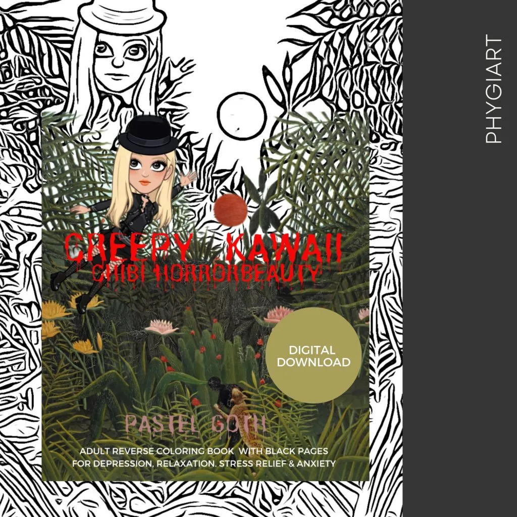 Creepy Kawaii Chibi Horror Beauty Adult Coloring Book