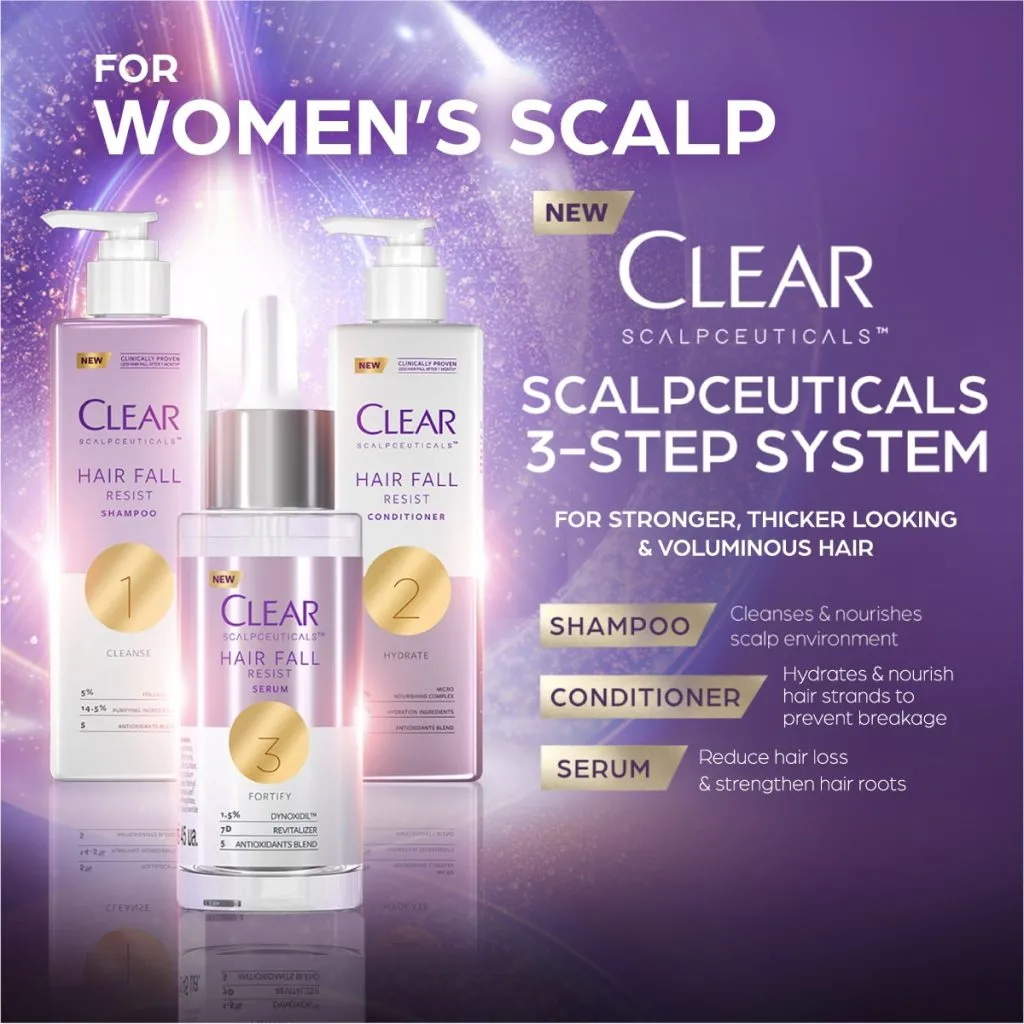 CLEAR Women's Scalp Scalpceuticals 3-Step Hair Fall System